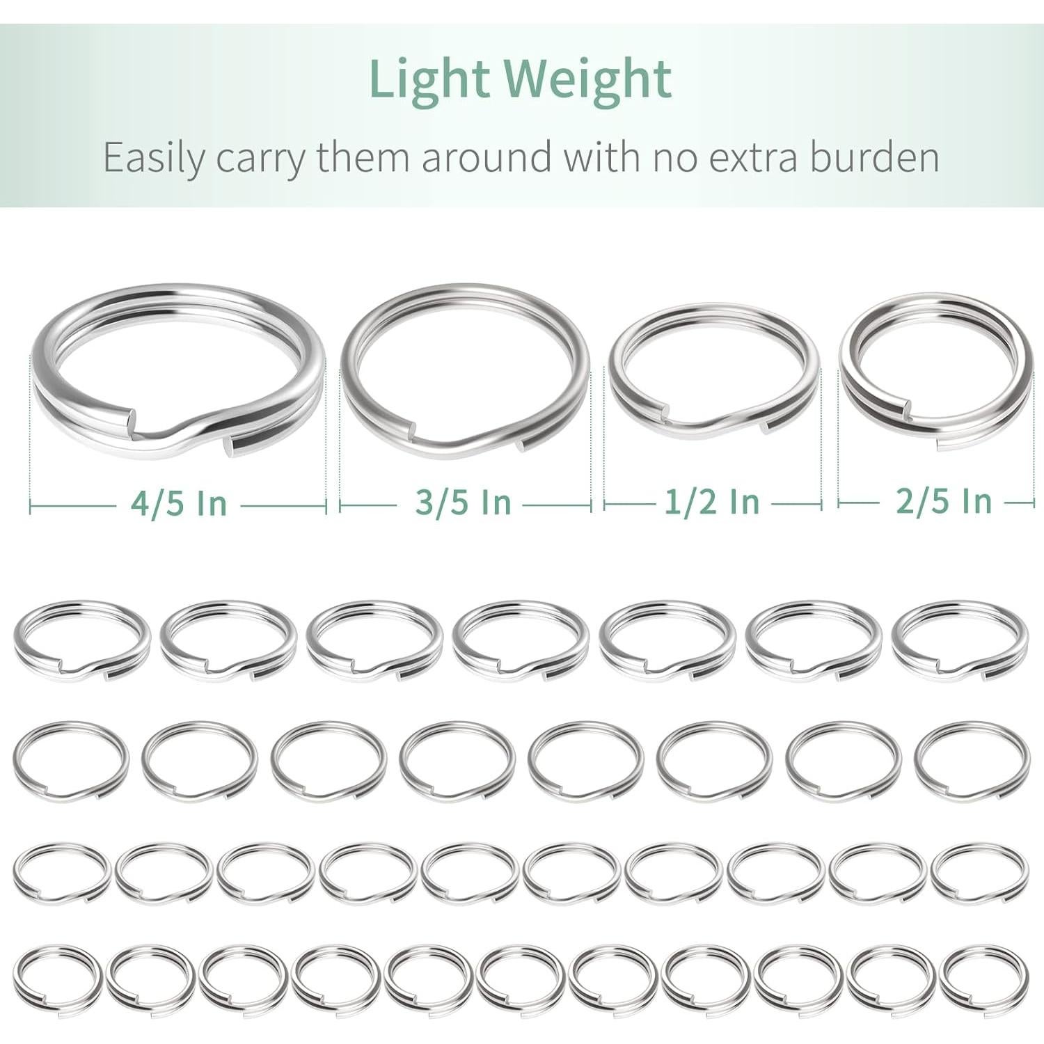 Pawfly 200 Anillas Mini de 1.27 cm Doble Bucle para Joyería