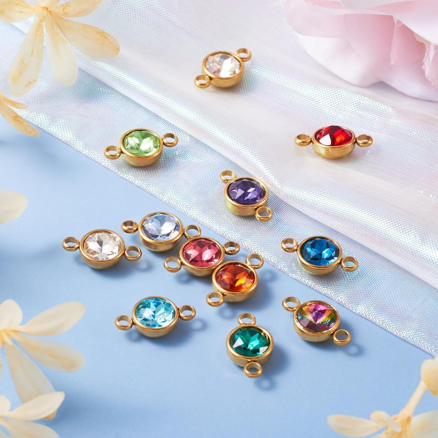 12 Encantos Redondos de Piedra de Nacimiento PH PandaHall