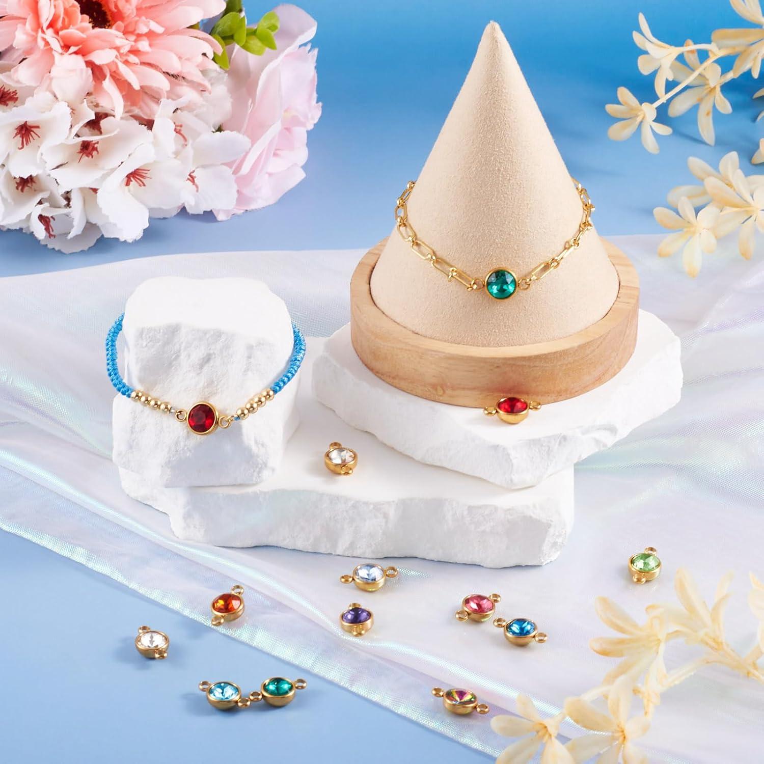 12 Encantos Redondos de Piedra de Nacimiento PH PandaHall