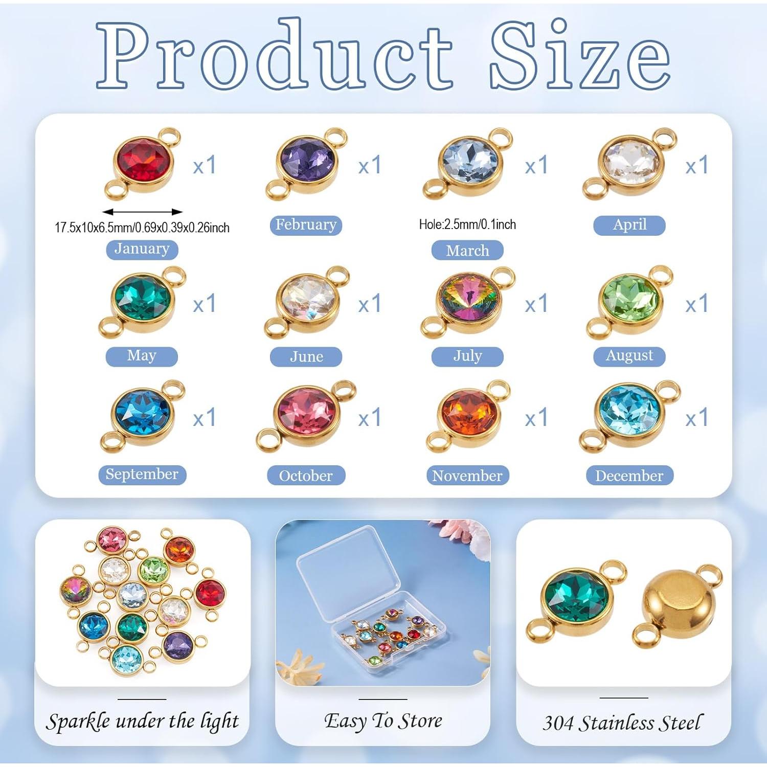 12 Encantos Redondos de Piedra de Nacimiento PH PandaHall