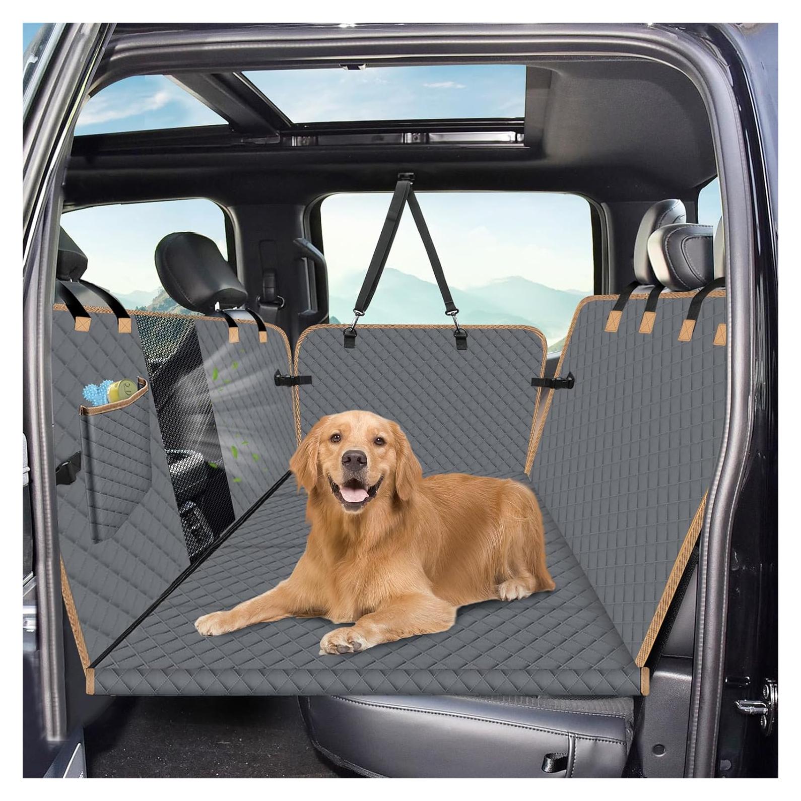 Funda de Asiento Trasero para Perros LekeSpring Gris Universal
