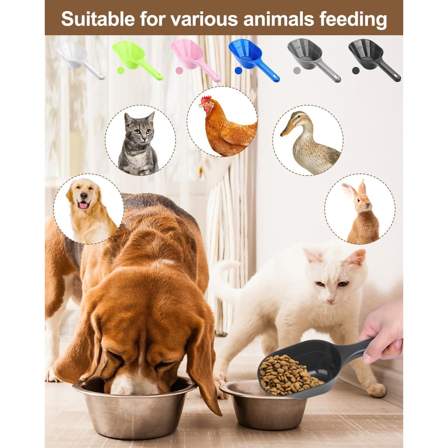 Pack de 3 Cucharones Medidores para Mascotas Aosnare - 1 Taza