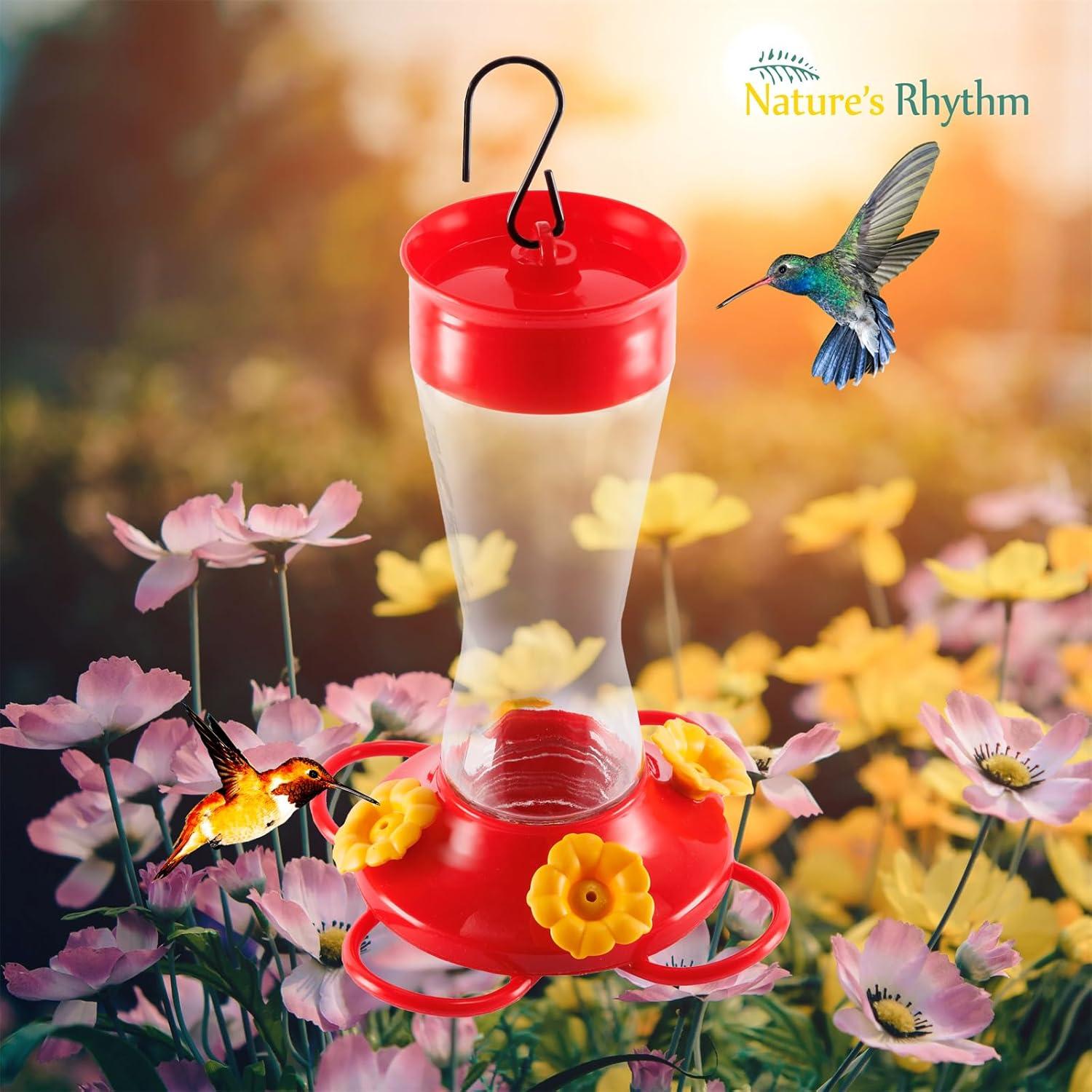Alimentador de Aves Ritmo de la Naturaleza 236ml Colibrí Floral