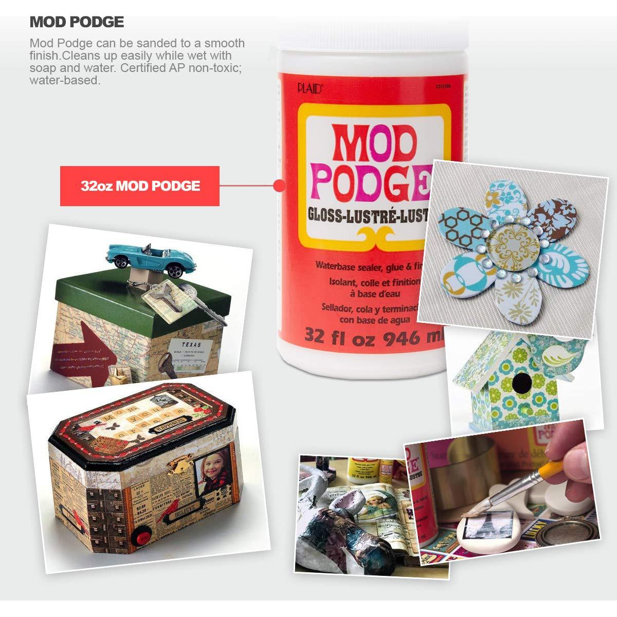 Mod Podge 32 oz Brillante Sellador y Pegamento Pixiss