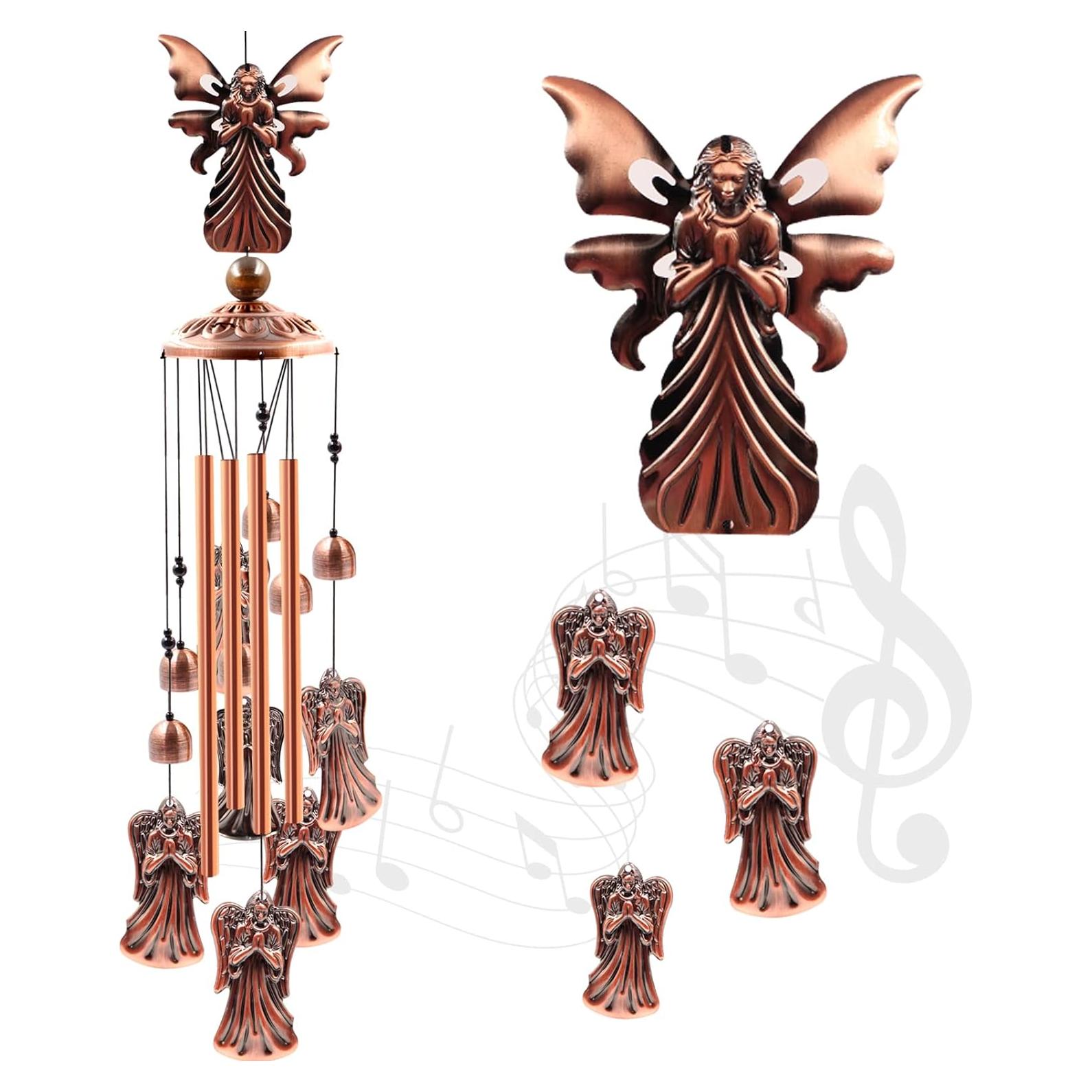 Campana de Viento de Aluminio Ukulork Ángel 85 cm