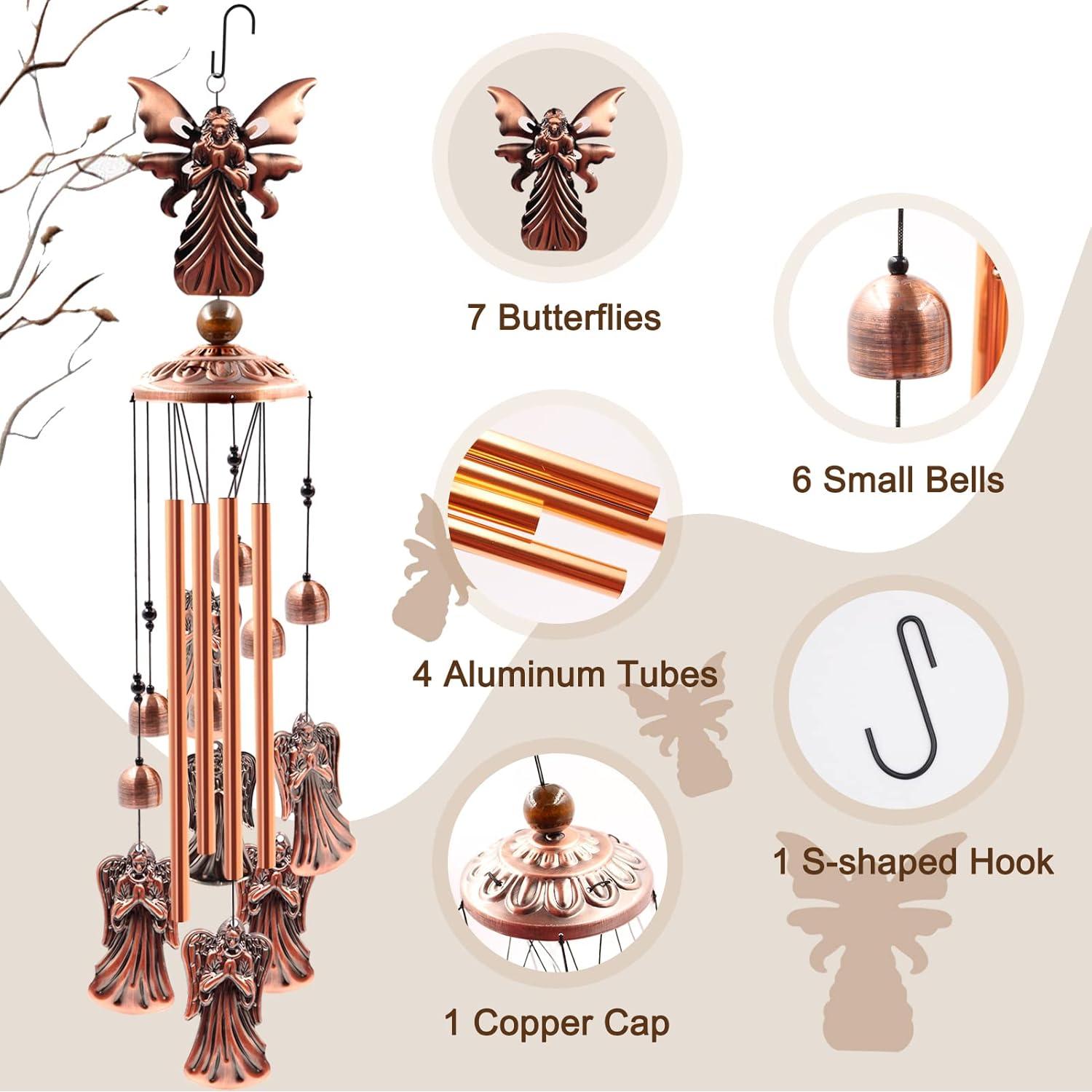 Campana de Viento de Aluminio Ukulork Ángel 85 cm