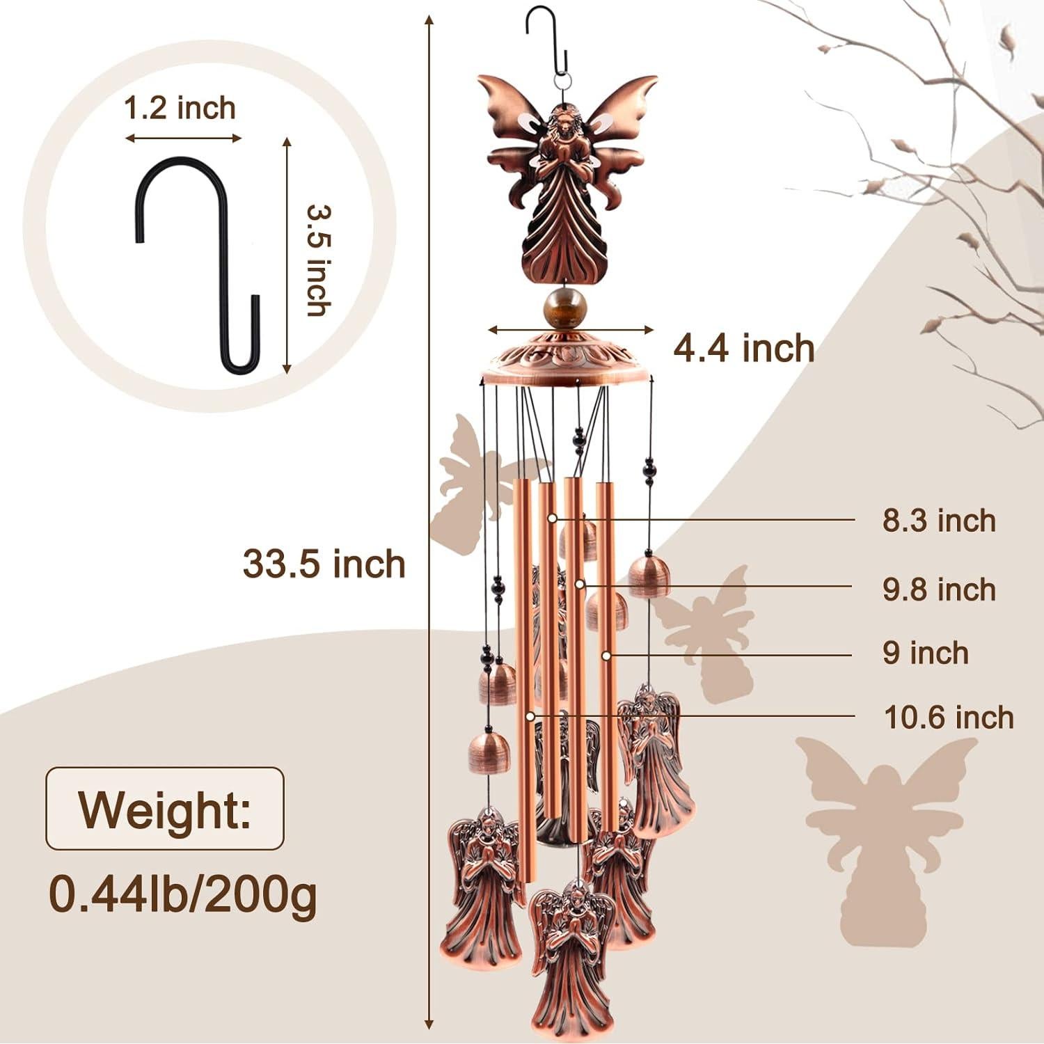 Campana de Viento de Aluminio Ukulork Ángel 85 cm