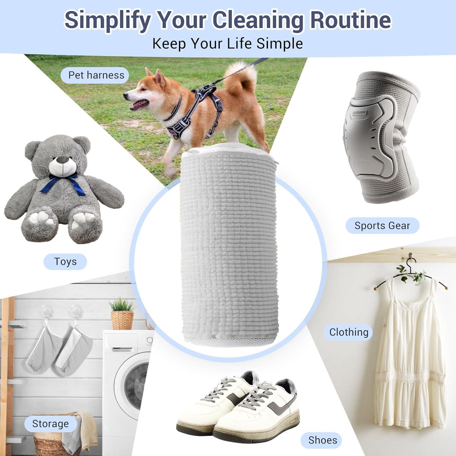 Bolsa de Lavado de Zapatos Teletrogy 7.4L Reutilizable Gris