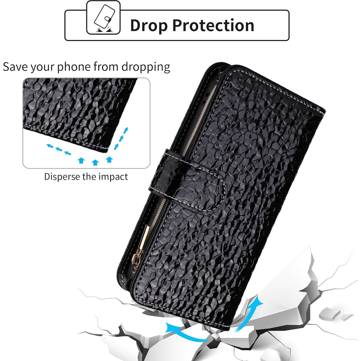 Funda billetera Furiet para Cricket Icon 5 / AT&T Motivate 4 negra