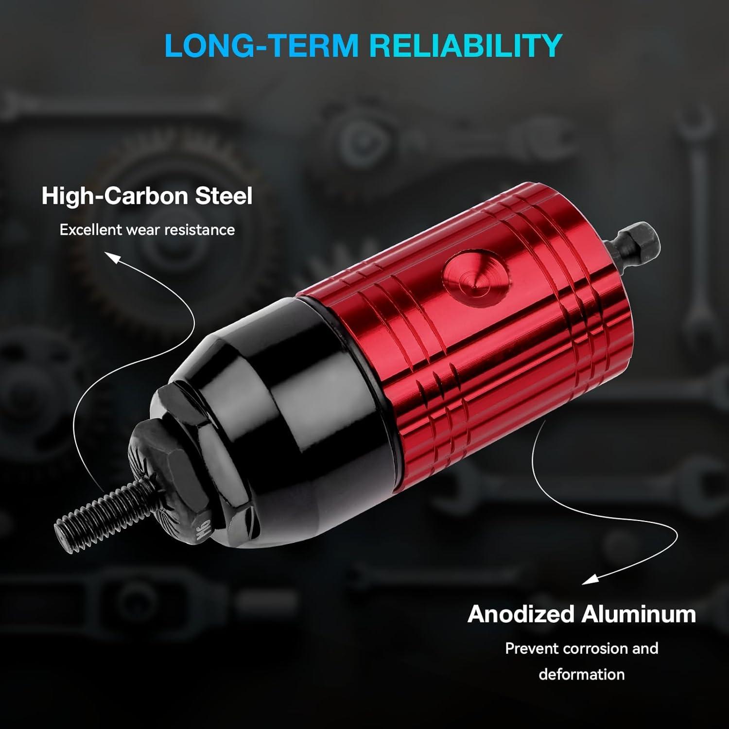 Kit de Tuerca Remachada YUZES con Adaptador para Taladro