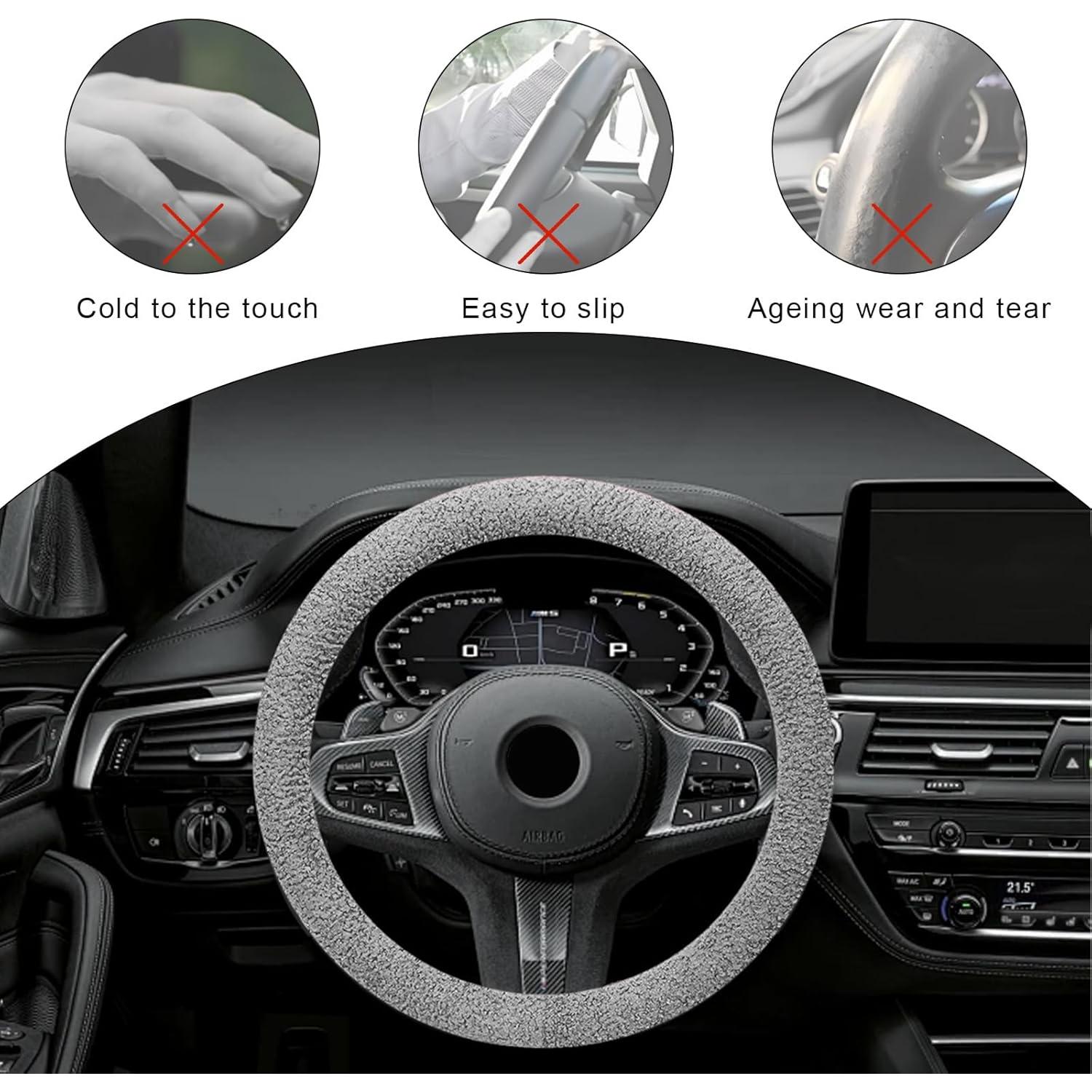 Cubierta de Volante Peluda KVAEY 39.37-40.64 cm Gris