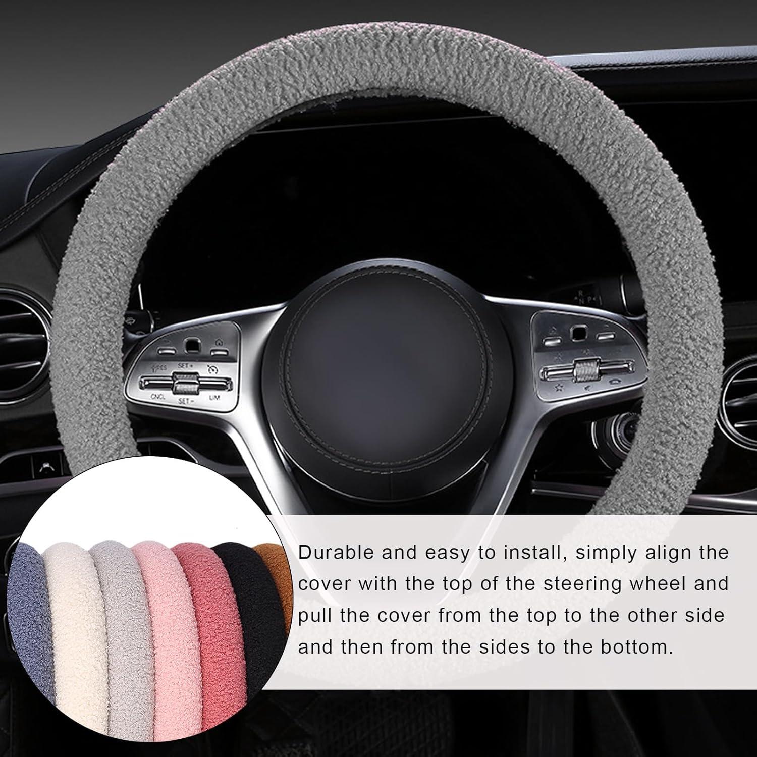 Cubierta de Volante Peluda KVAEY 39.37-40.64 cm Gris