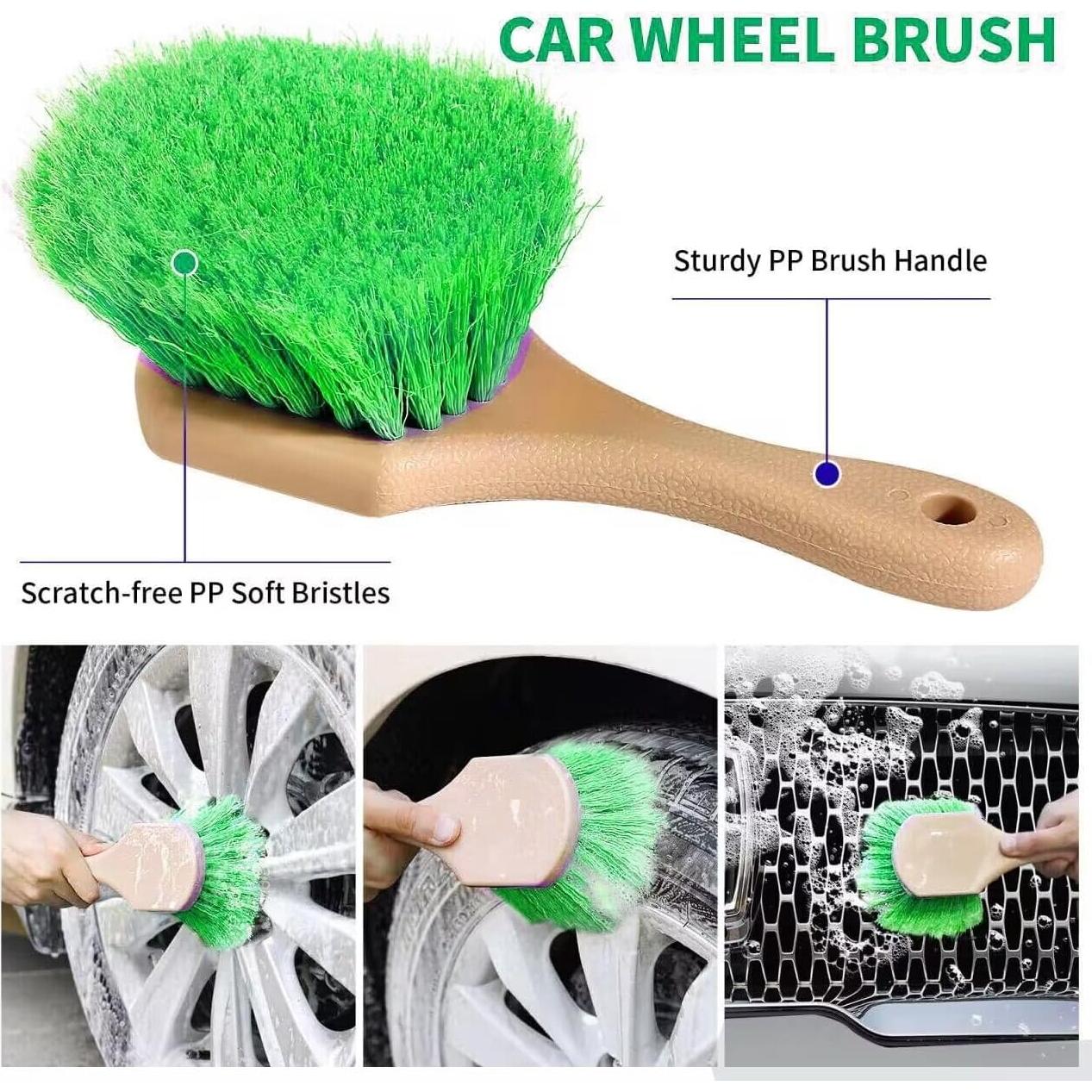 Kit de Cepillo de Lavado de Autos Stemni con Guante y Toalla