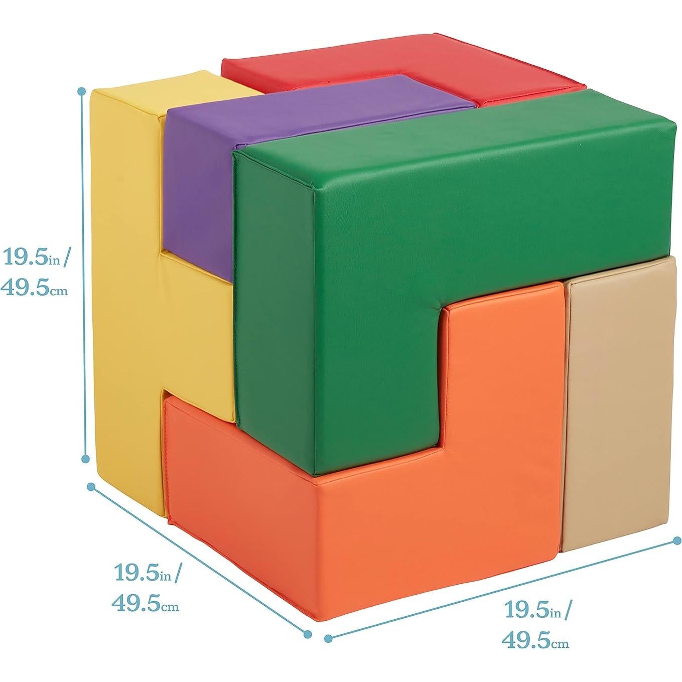 Bloques de Construcción de Espuma ECR4Kids SoftZone 7 Piezas
