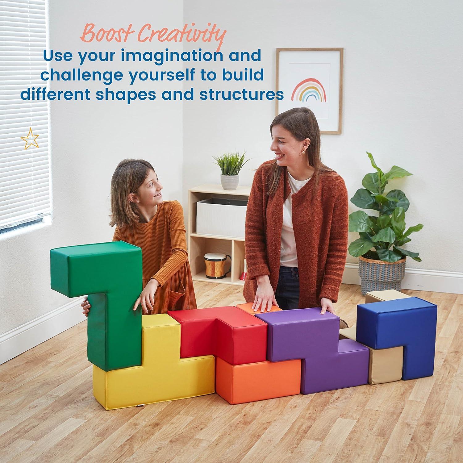 Bloques de Construcción de Espuma ECR4Kids SoftZone 7 Piezas