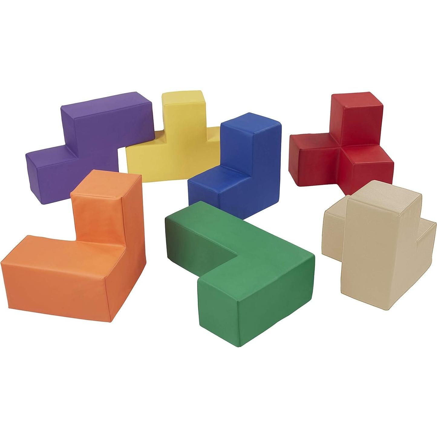 Bloques de Construcción de Espuma ECR4Kids SoftZone 7 Piezas