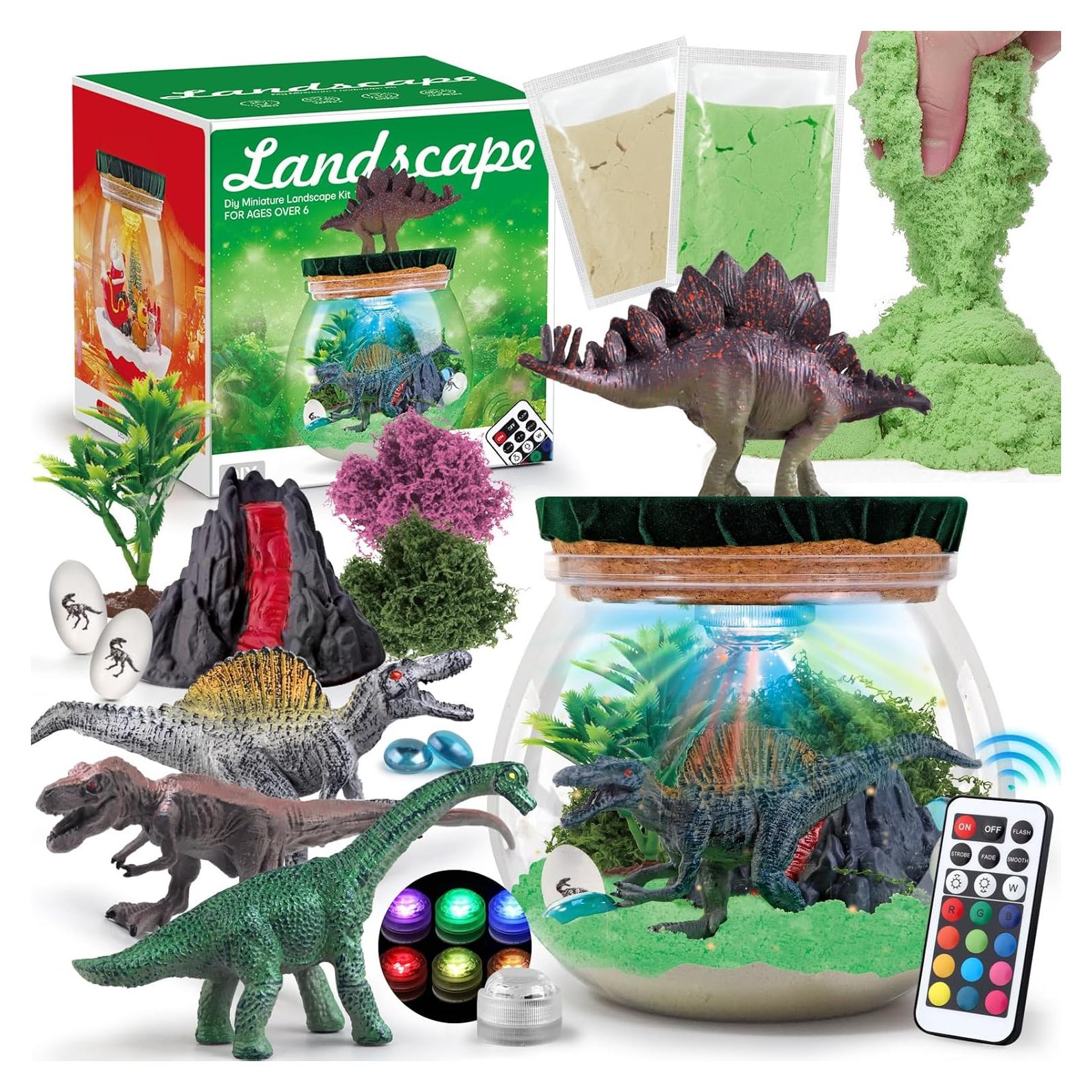 Kit de Terrario de Dinosaurios Woumserta para Niños 6-8 Años