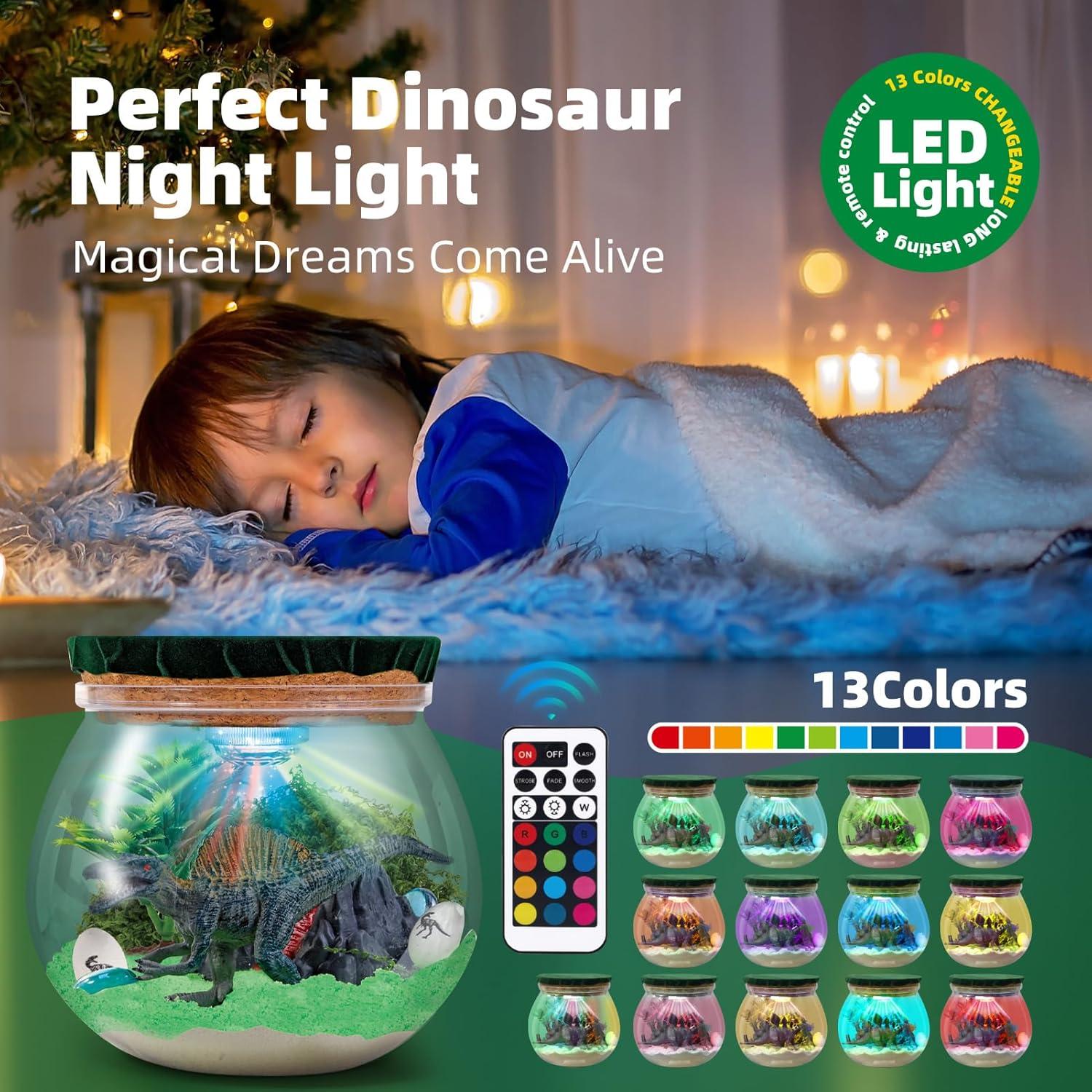 Kit de Terrario de Dinosaurios Woumserta para Niños 6-8 Años