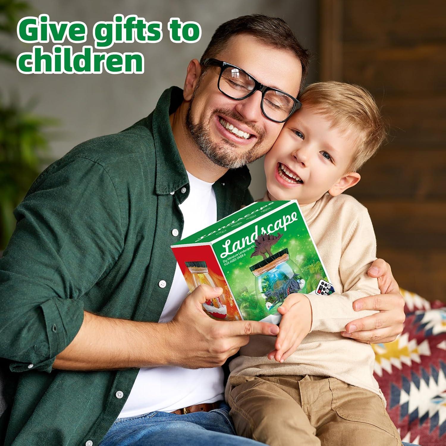 Kit de Terrario de Dinosaurios Woumserta para Niños 6-8 Años