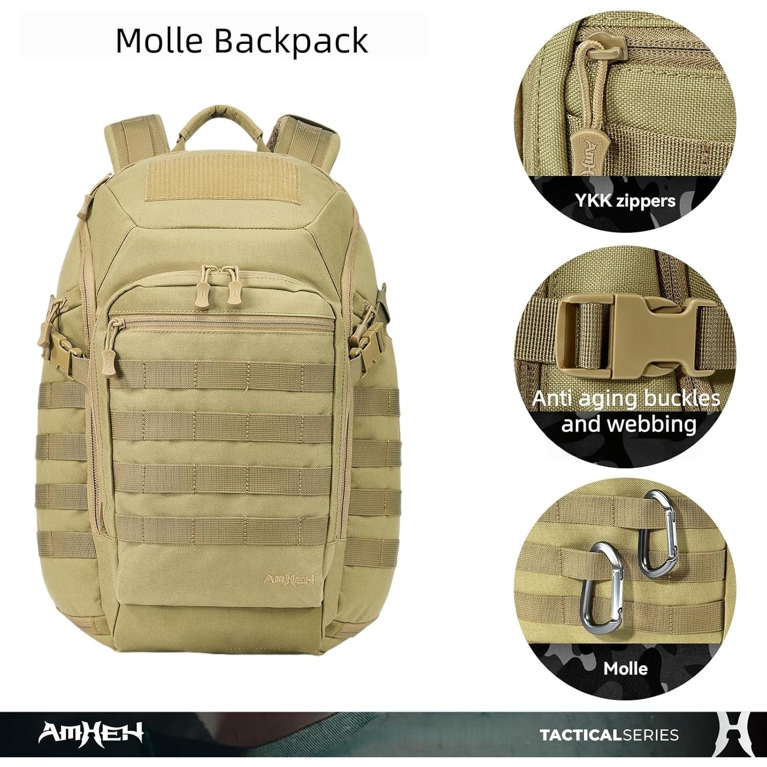 Mochila Táctica Militar AMHEH 32L Resistente para Laptop 17"