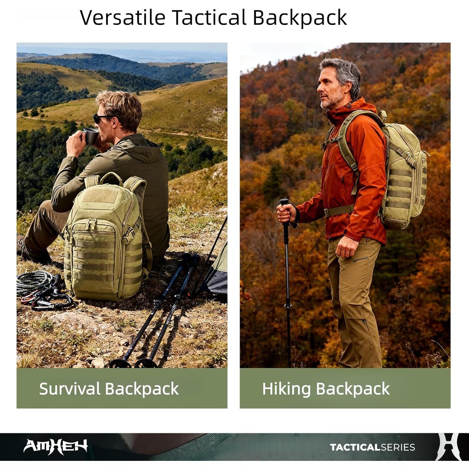 Mochila Táctica Militar AMHEH 32L Resistente para Laptop 17"