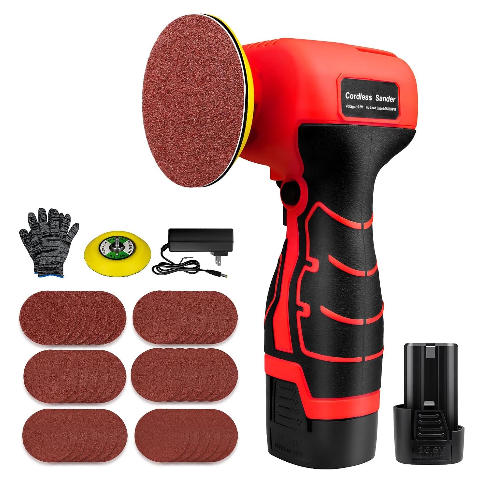 Lijadora eléctrica inalámbrica Vkndoynt 16.8V 3500 RPM 3.0Ah