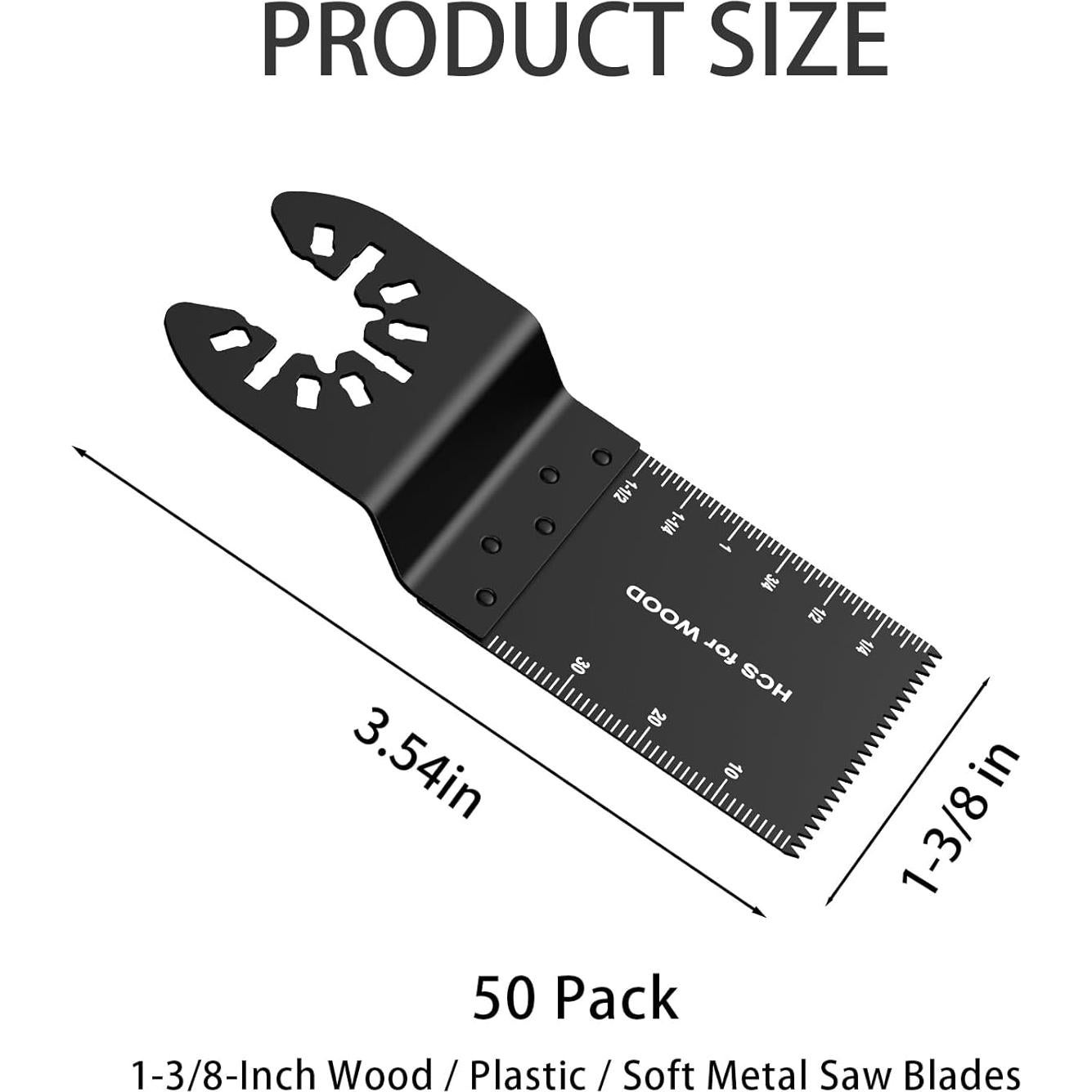 50 Cuchillas Oscilantes TrivdPro para Madera y Metal Blando