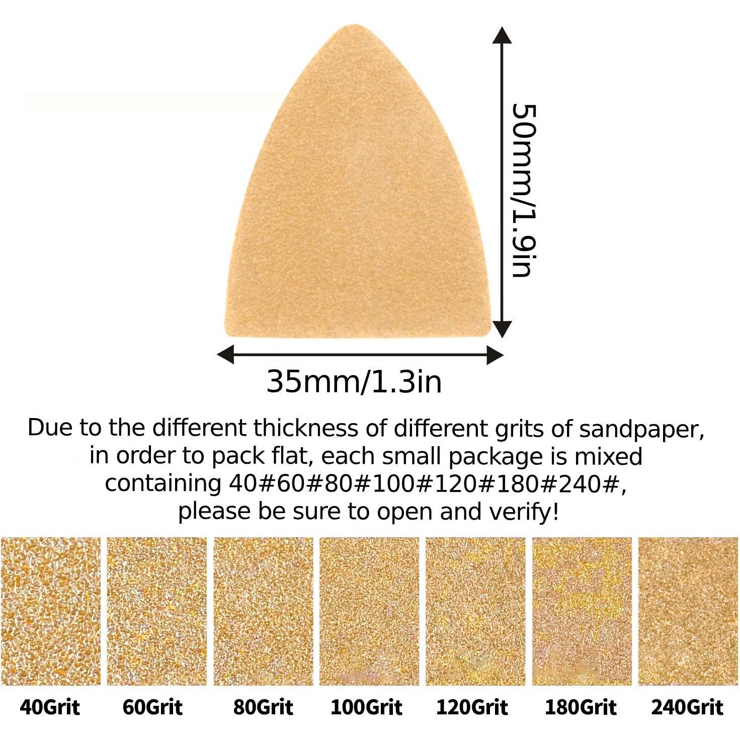 Kit de Almohadillas de Lijado Gulrear 72PCS para Herramientas Oscilantes