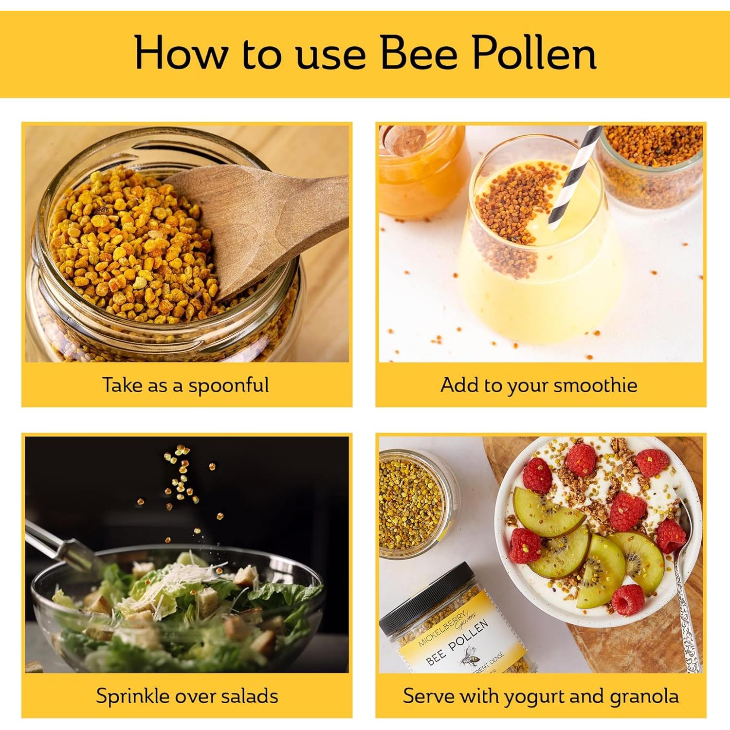 Gránulos de Polen de Abeja Mickelberry Gardens 311g - Superalimento Crudo