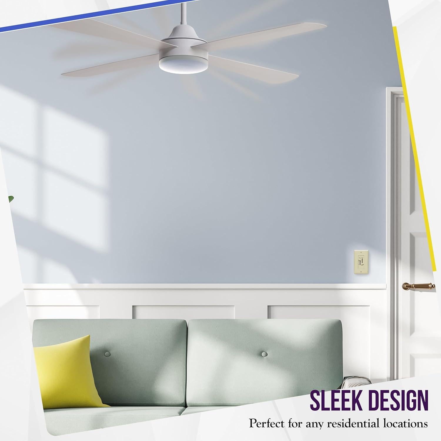 Interruptor de Luz y Ventilador ENERLITES 17001-F3 Marfil 3 Velocidades