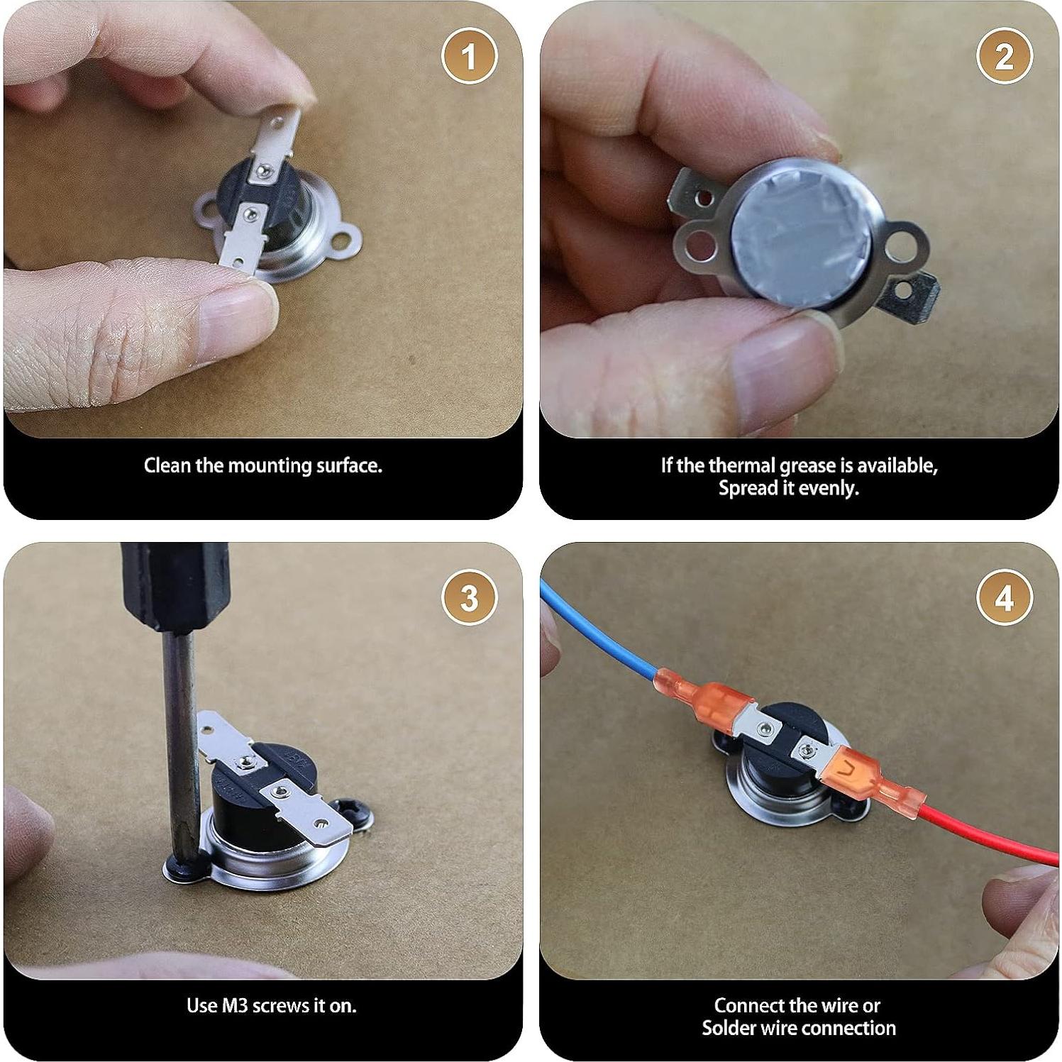 Interruptor Termostático KSD301 Awozkcd 125V 16A 2 Pcs