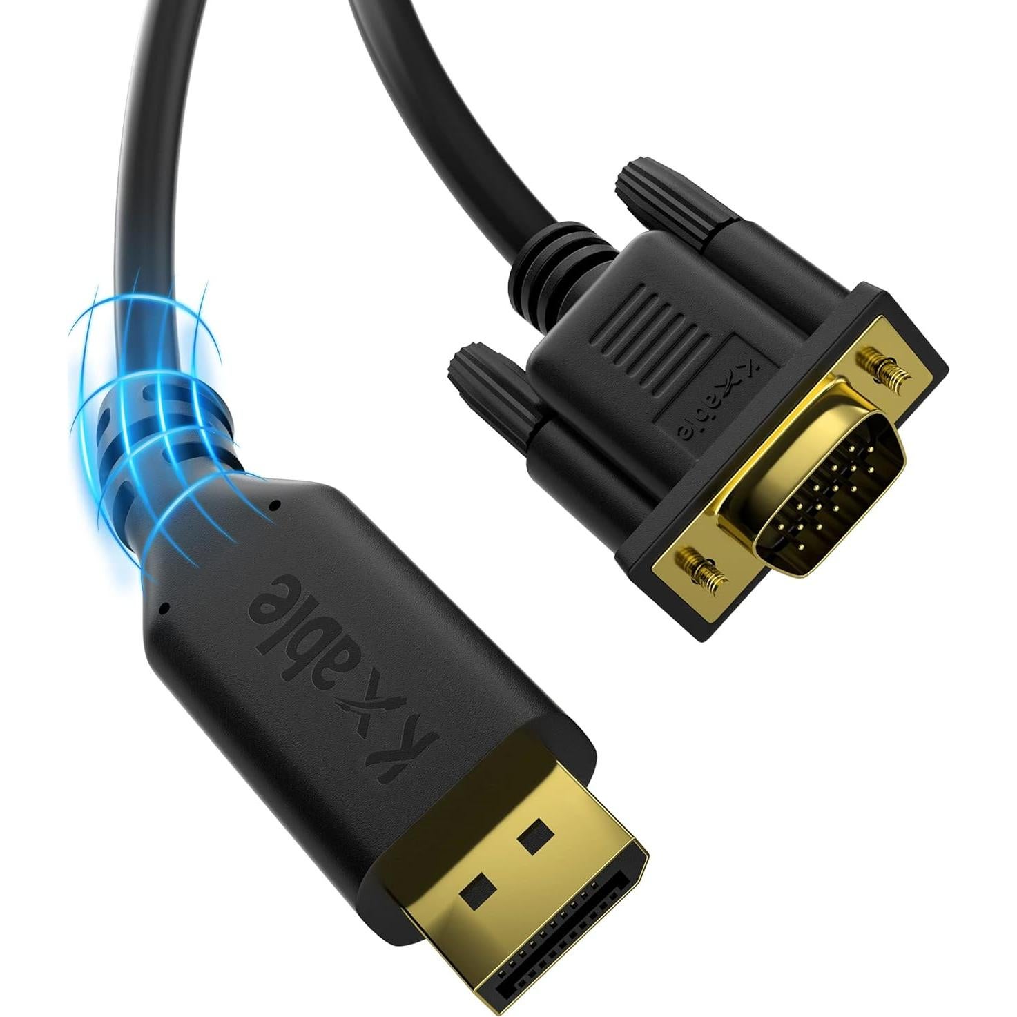 Cable DisplayPort a VGA Kxable 1.22m 1080P con Bridas