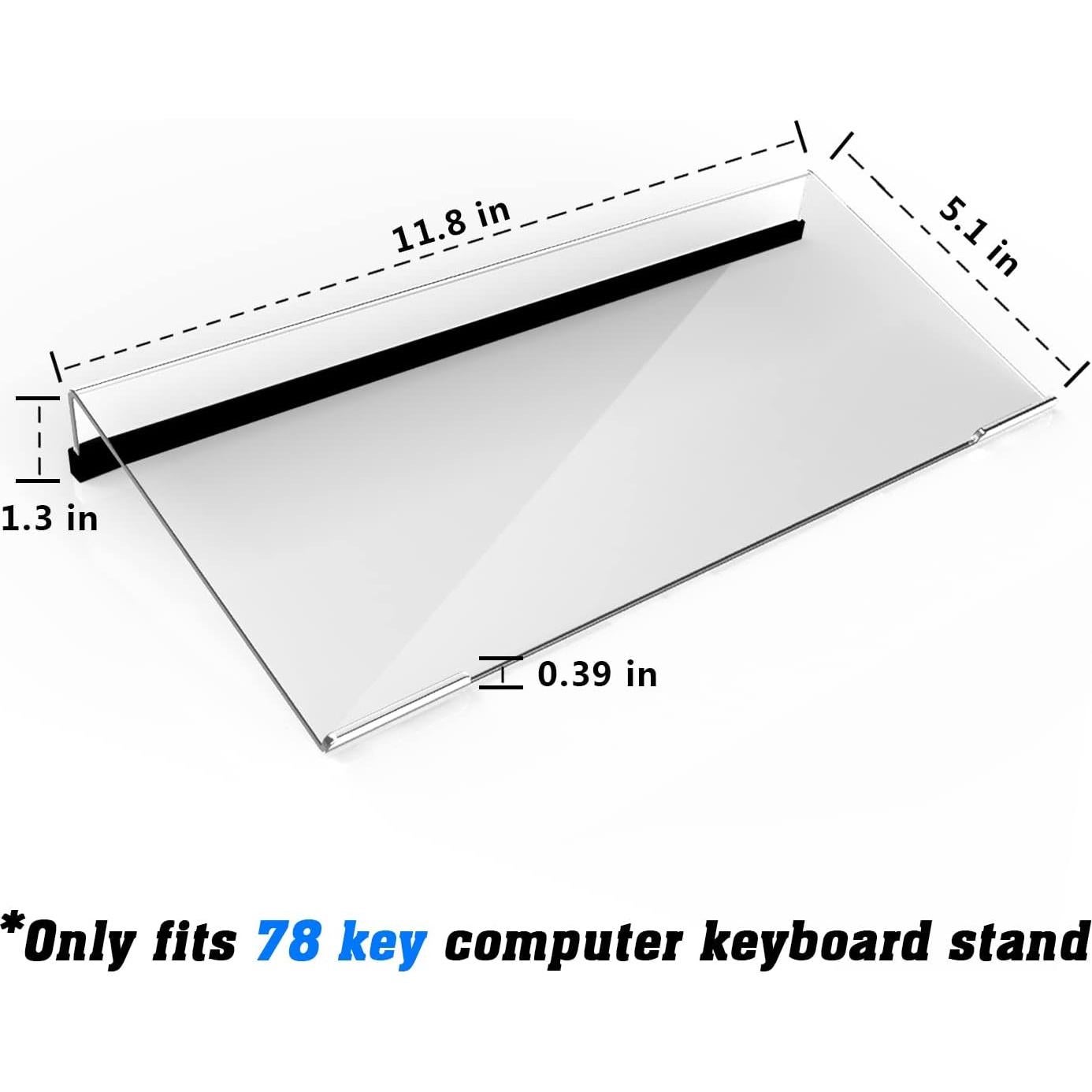 Soporte de Teclado Acrílico Richboom Compacto 30 cm con Silicona