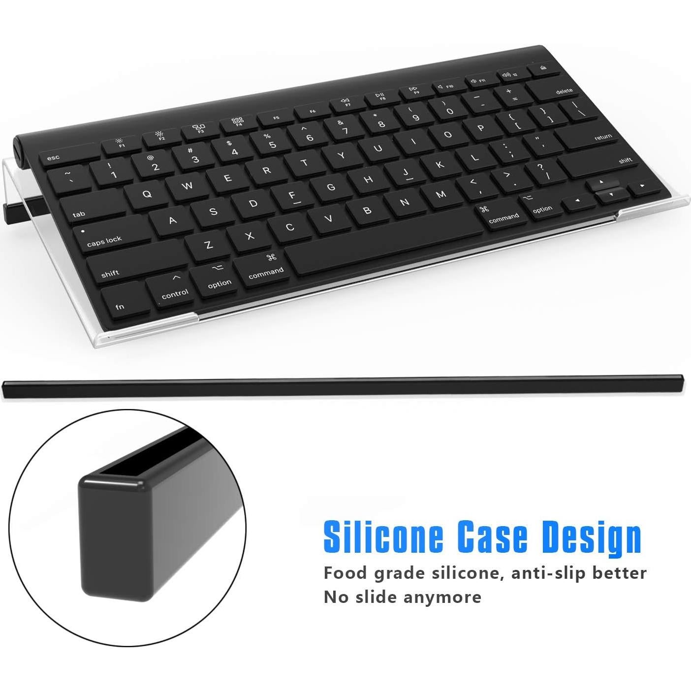 Soporte de Teclado Acrílico Richboom Compacto 30 cm con Silicona