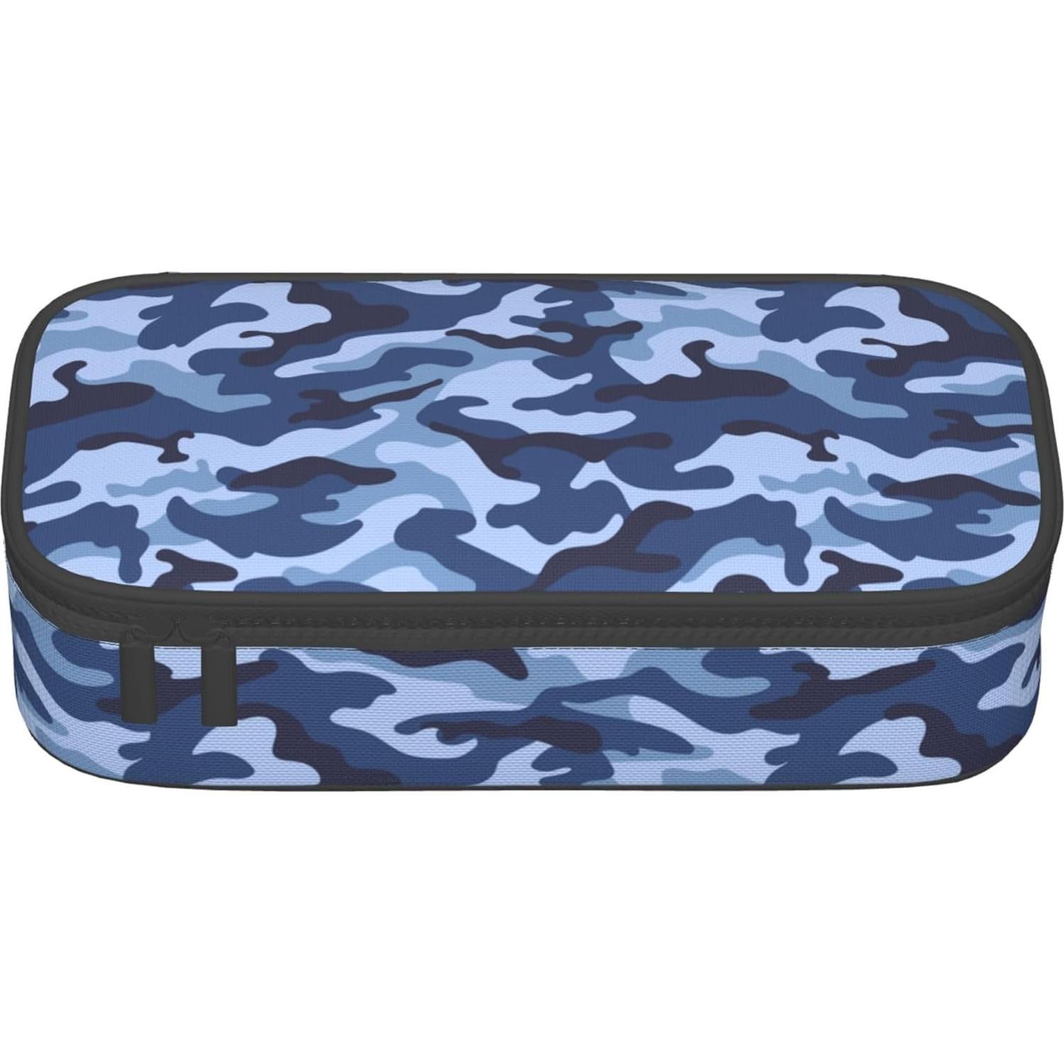 Estuche de Lápices Camo Azul YIJIUWKIS 21x9.5x5 cm