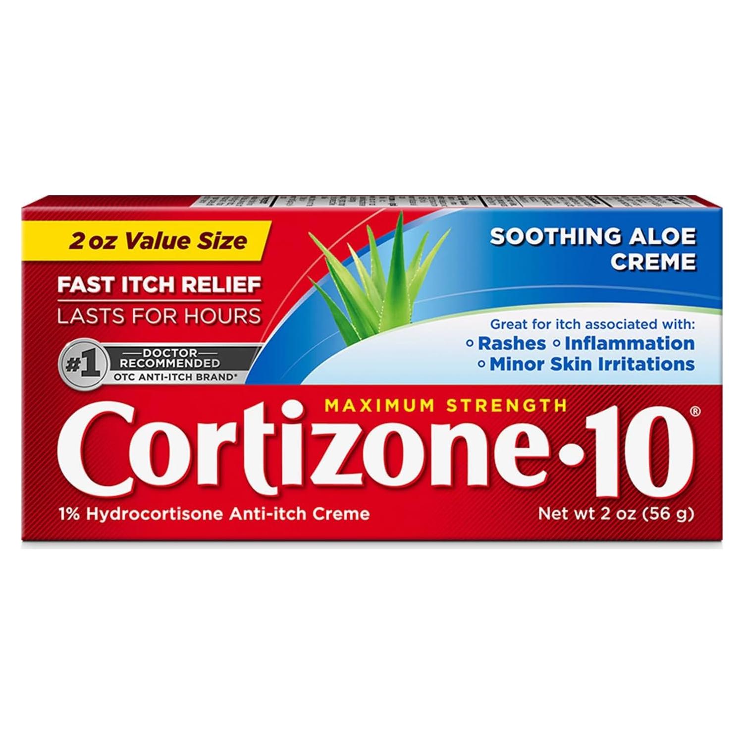 Cortizone-10 Crema Calmante Aloe Vera 56.7 g - Alivio Picazón