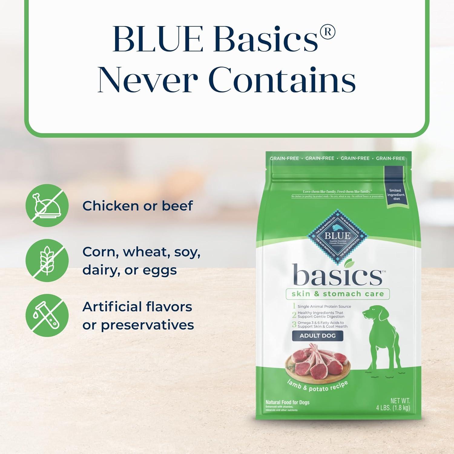 Comida Seca para Perros Blue Buffalo Basics 1.81 kg Cordero y Papa