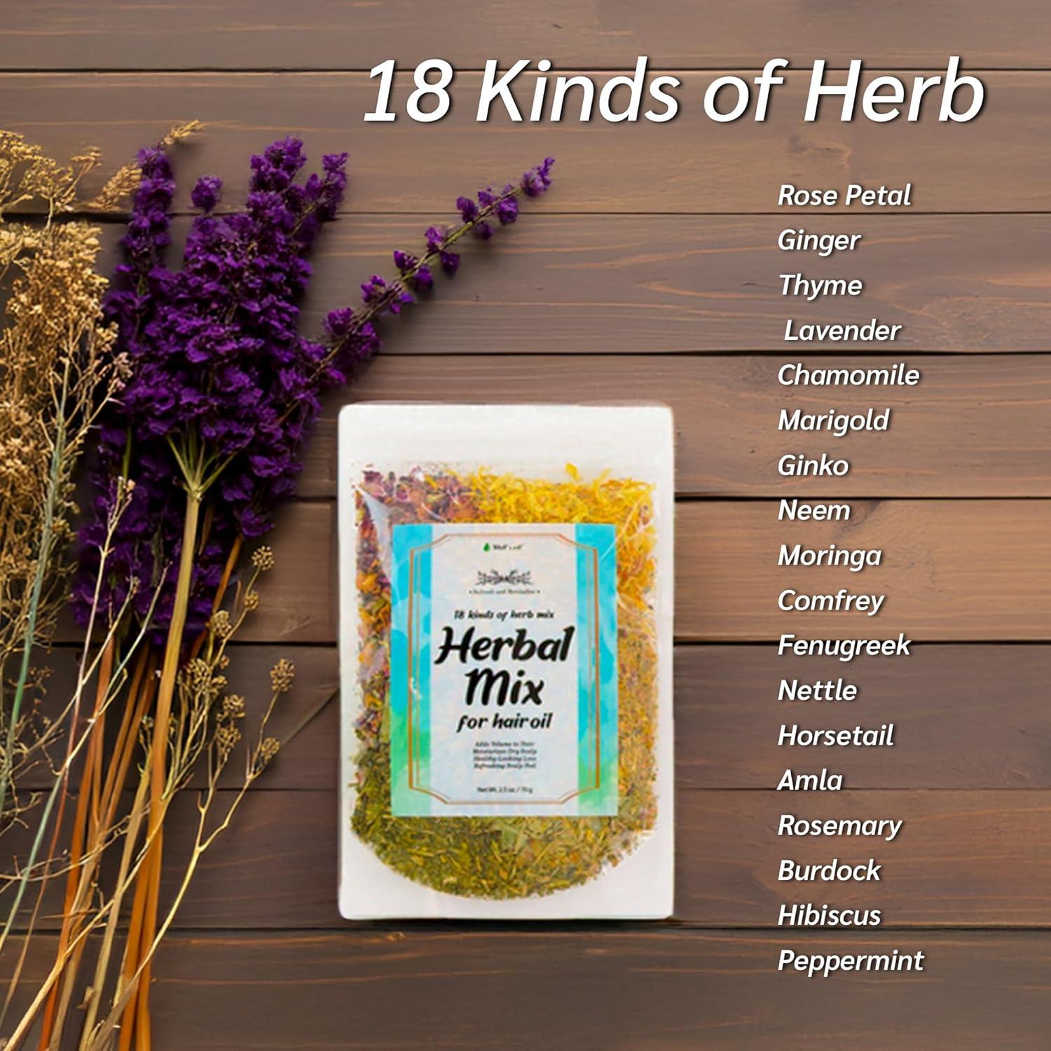 Mezcla Herbal para Infusión de Aceite para Cabello Well's 70g