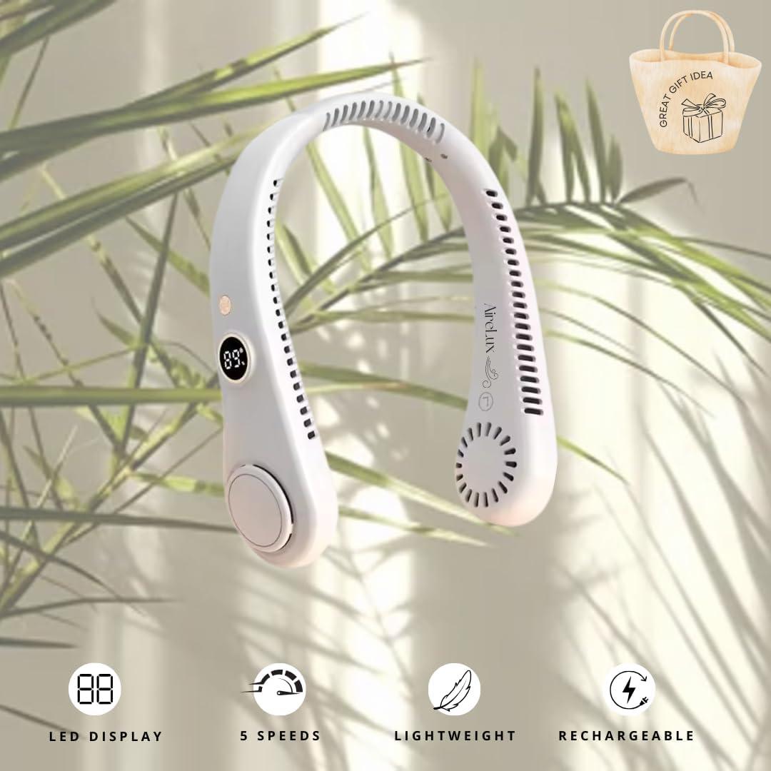 Ventilador de Cuello AireLux BZK 5 Velocidades Recargable USB