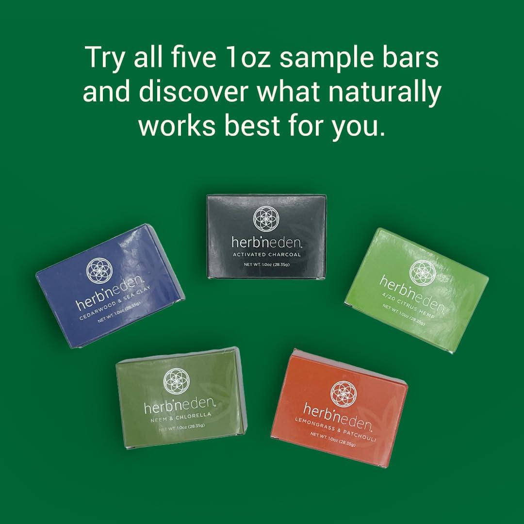 Paquete de 5 Jabones Herb'N Eden para Hombres 28g Cada Uno