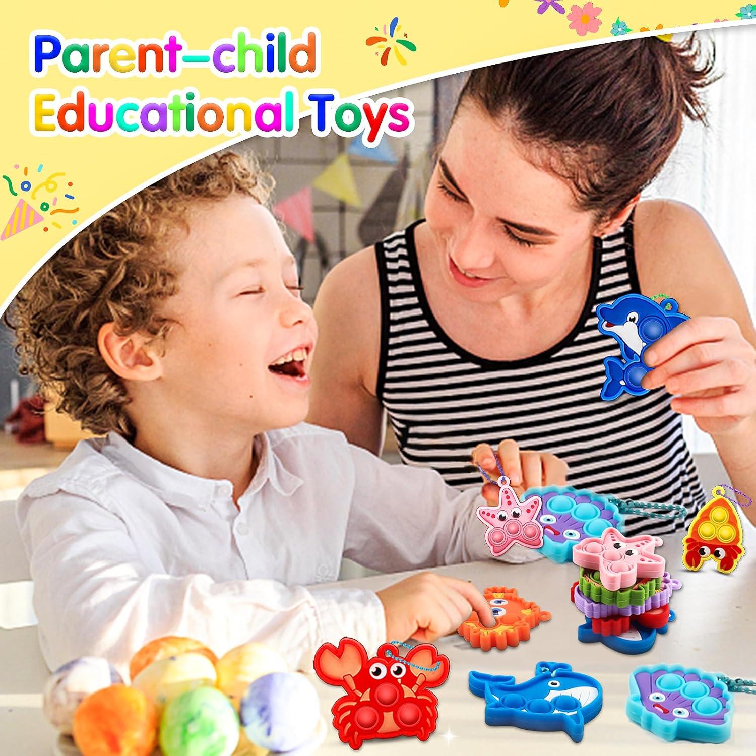 Juguetes Sensoriales Antiestrés Animales Marinos 16PCS Kiss Monkey