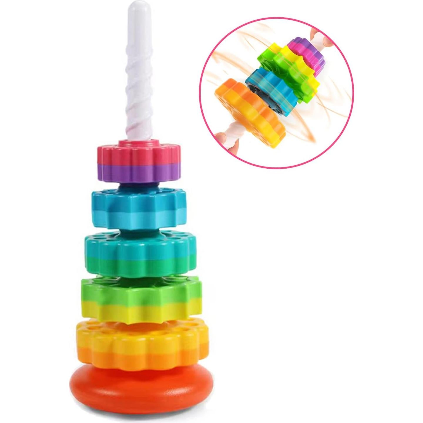 Juguete Apilable Giratorio LUCKFUTURE para Bebés 1-3 Años