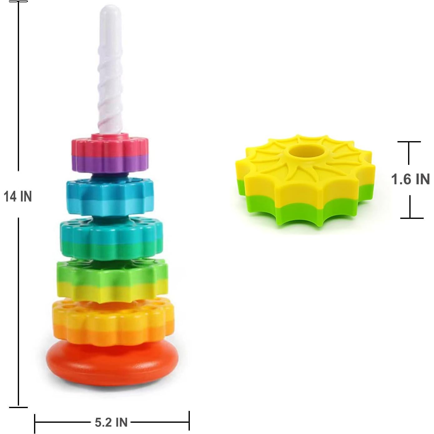 Juguete Apilable Giratorio LUCKFUTURE para Bebés 1-3 Años