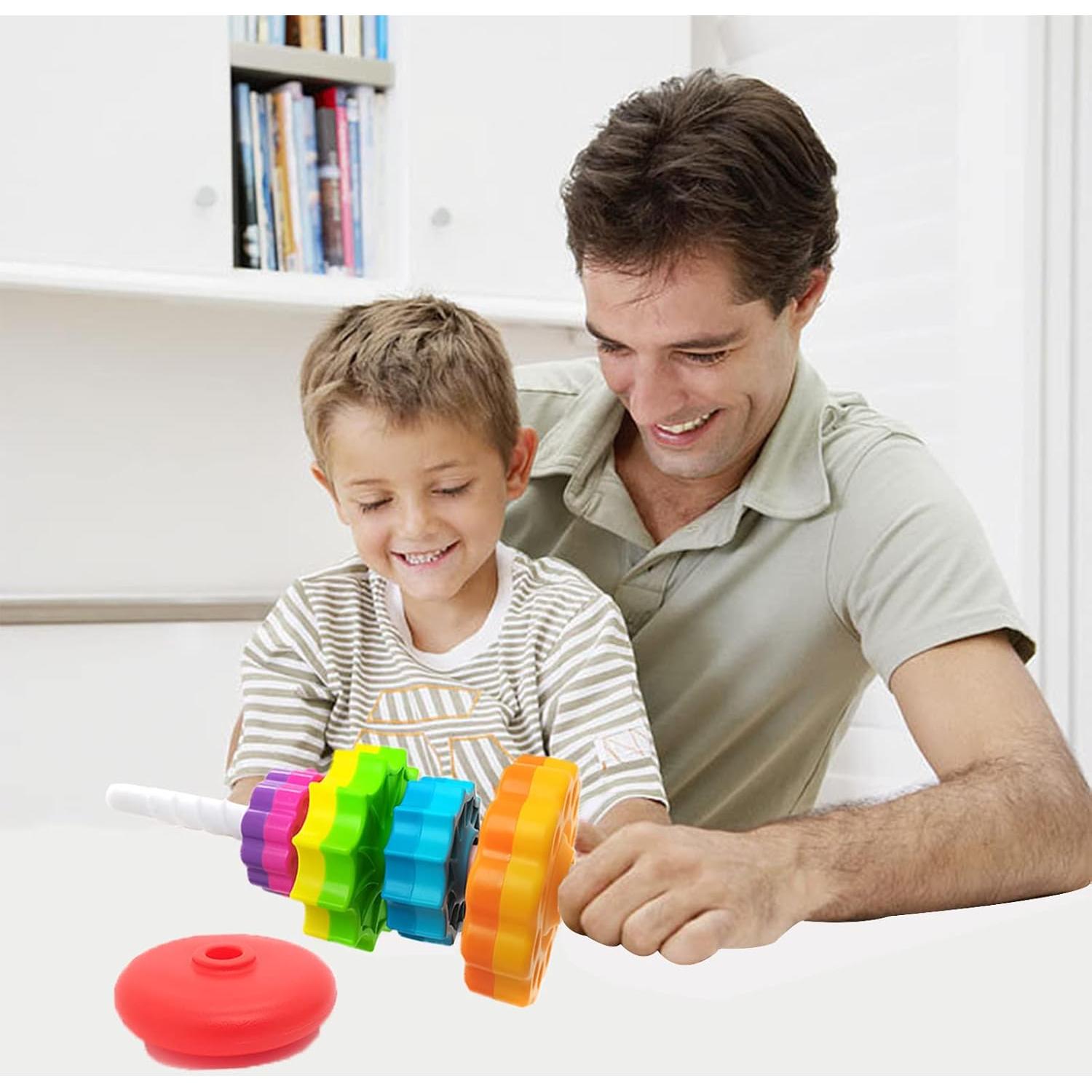 Juguete Apilable Giratorio LUCKFUTURE para Bebés 1-3 Años