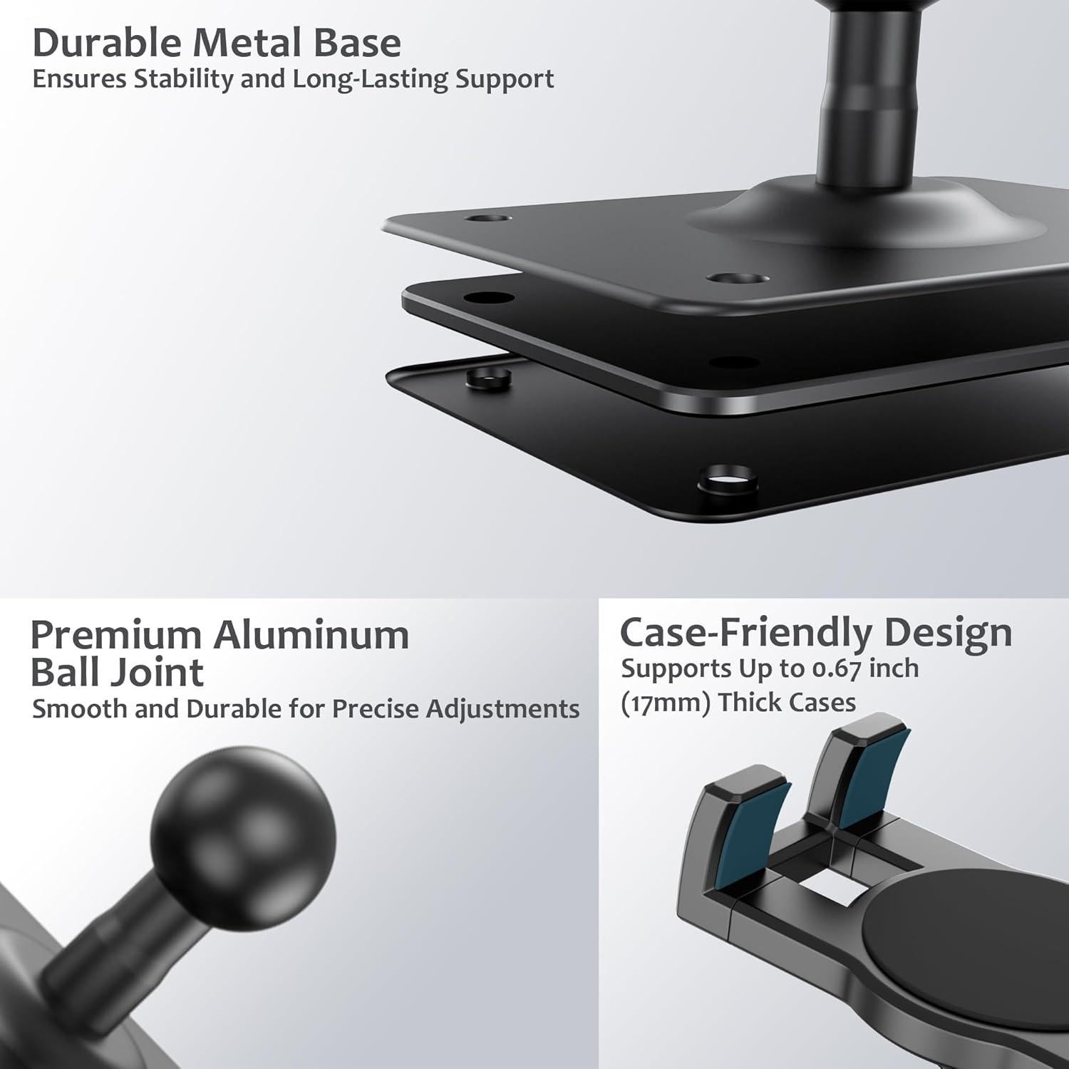 Soporte de Pared para Tablet TeQable TQ-GQJ1 360° Ajustable