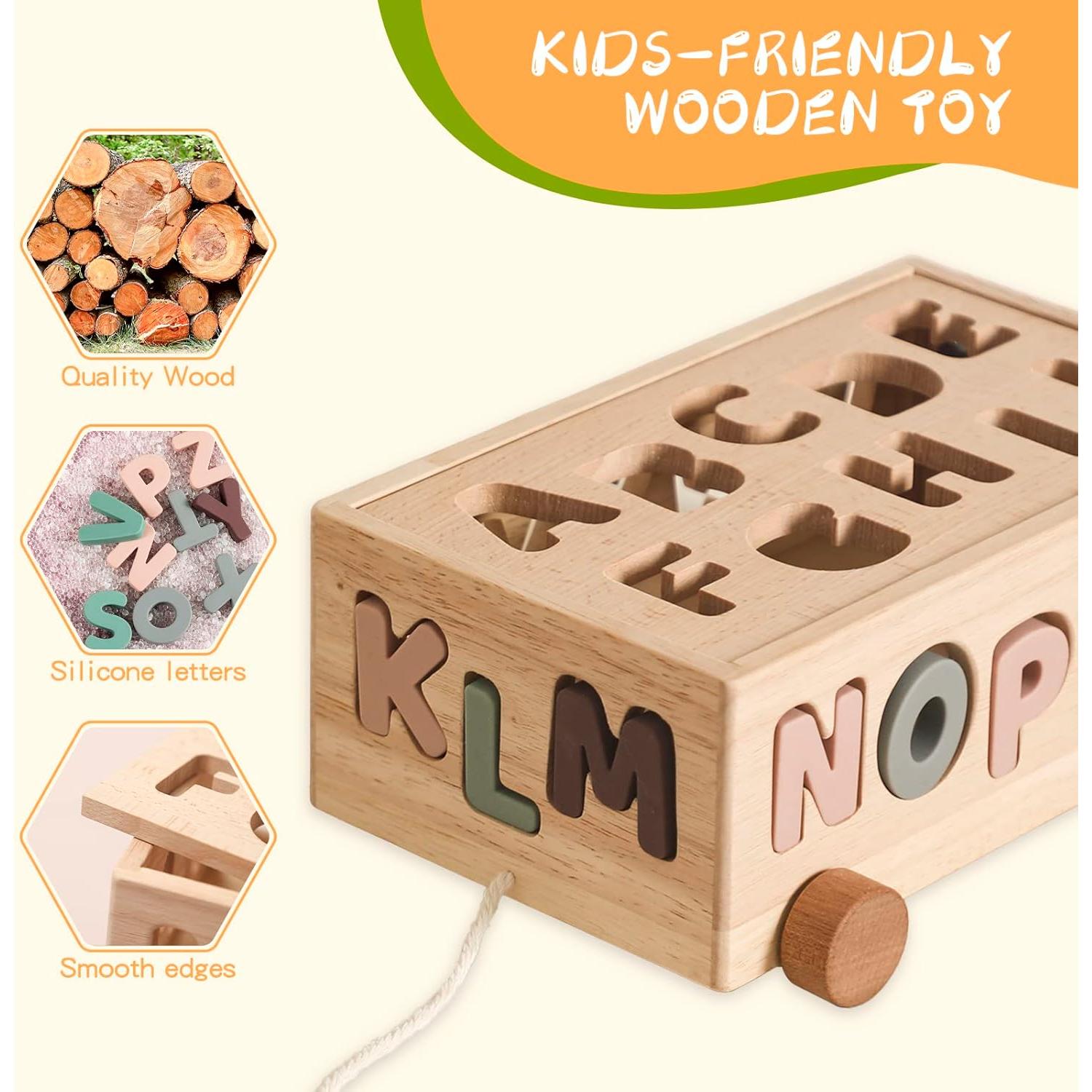 Juguete Clasificador Montessori Samonyed Alfabeto Silicona