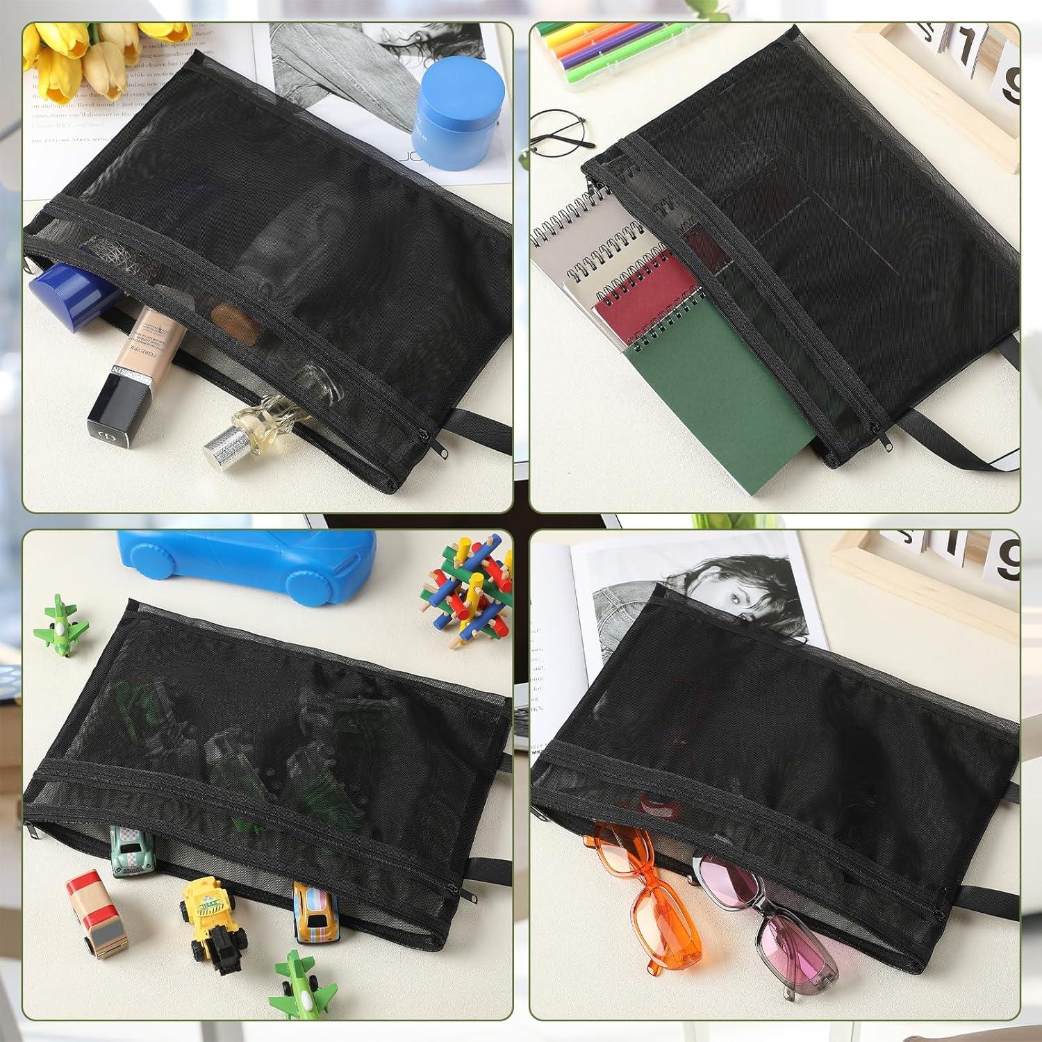 12 Bolsas de Cremallera de Malla Kolldenn 35x25cm Negro