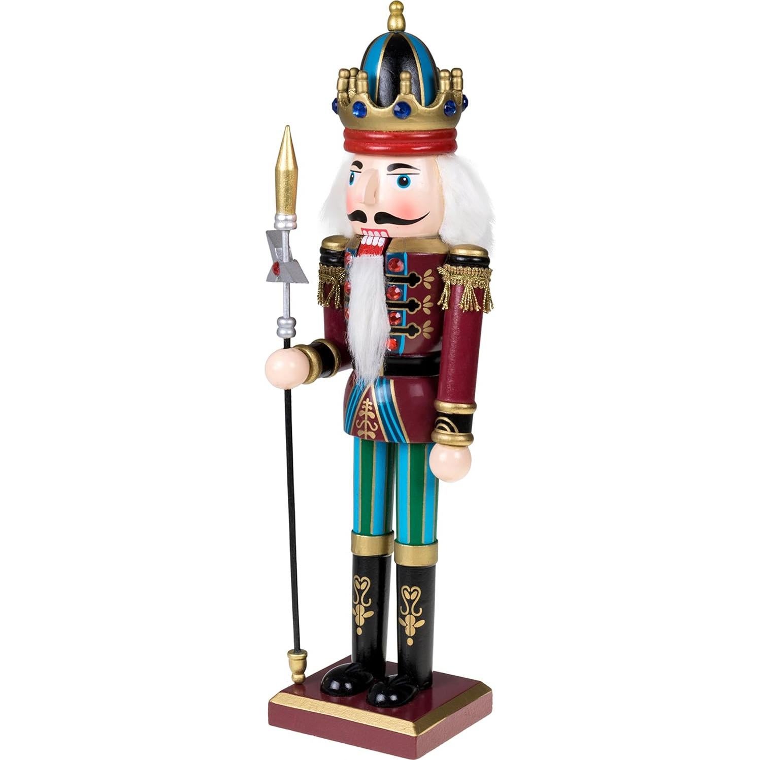 Cascanueces de Madera Rey Azul 30.48 cm Clever Creations