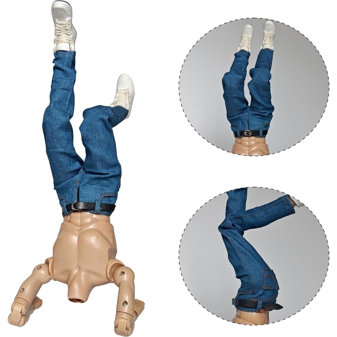 Jeans Clásicos con Cinturón Panchitalk para Figuras 1/6