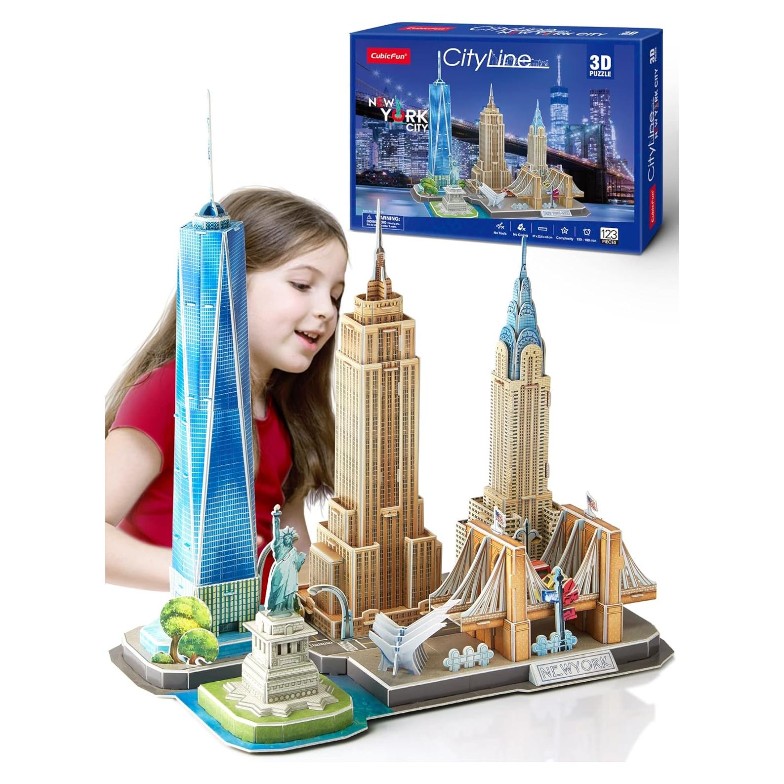 Rompecabezas 3D CubicFun Nueva York para Niños +8 Años